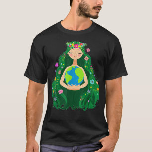 Green Mother Earth Day Save Our Planet For Girls K T-Shirt