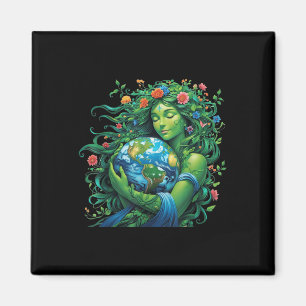 Green Mother Nature Earth Day Earth Mother Planet Magnet