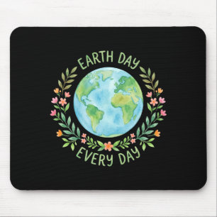 Green mother nature girls earth day shirt women mouse pad