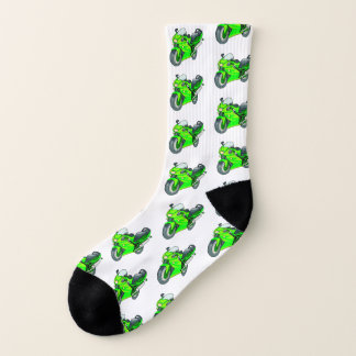 Green motorbike socks