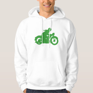 Green Motorbiker Sign Hoodie