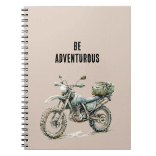 Green Motorcycle Adventure Notebook