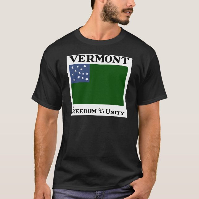 Green Mountain Boys Flag of the Vermont Republic T-Shirt (Front)