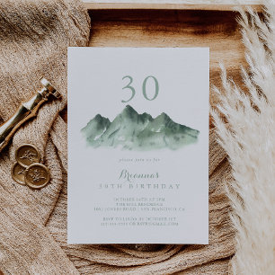 Green Mountain Country 30th Birthday Party  Invitation