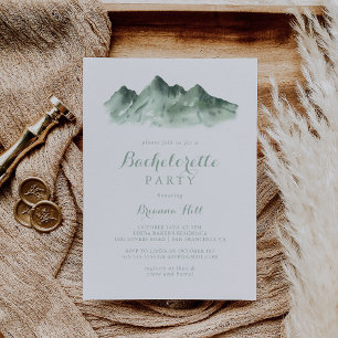 Green Mountain Country Bachelorette Party Invitation
