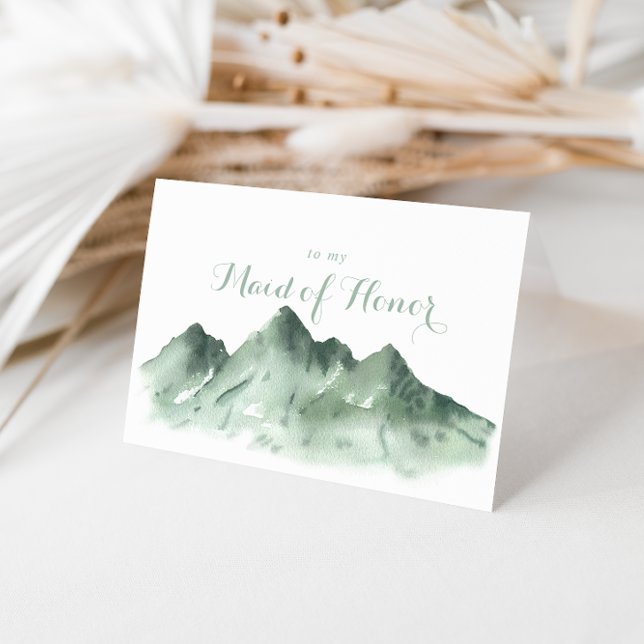 Green Mountain Country Bridal Party Thank You Card (Creator Uploaded)