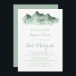 Green Mountain Country Calligraphy Bat Mitzvah  Invitation<br><div class="desc">This green mountain country calligraphy bat mitzvah invitation is perfect for a rustic bat mitzvah. The design features a watercolor hand-painted green mountain,  inspiring a countryside theme.</div>
