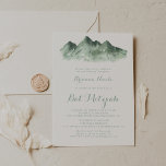 Green Mountain Country Calligraphy Bat Mitzvah  Invitation<br><div class="desc">This green mountain country calligraphy bat mitzvah invitation is perfect for a rustic bat mitzvah. The design features a watercolor hand-painted green mountain,  inspiring a countryside theme.</div>