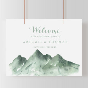 Green Mountain Country Engagement Party Welcome  Poster