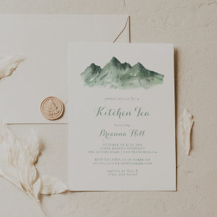 Green Mountain Country Kitchen Tea Bridal Shower  Invitation