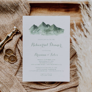 Green Mountain Country Rehearsal Dinner  Invitation