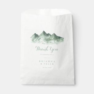 Green Mountain Country Thank You Wedding Favour Bag