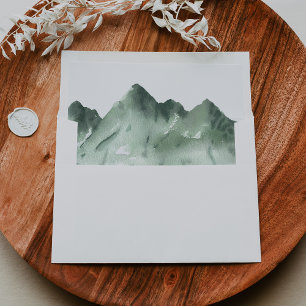 Green Mountain Country Wedding Invitation Envelope