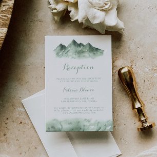 Green Mountain Country Wedding Reception Enclosure Card