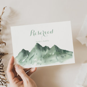 Green Mountain Country Wedding Reserved Sign