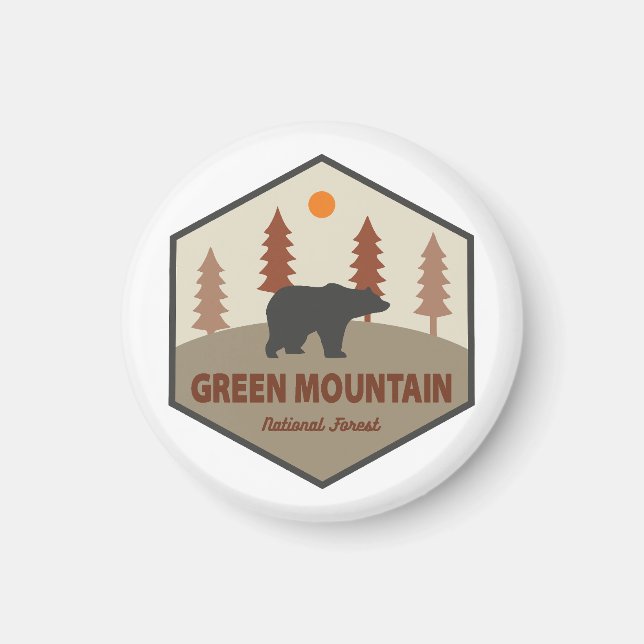 Green Mountain National Forest Bear Magnet (Front)