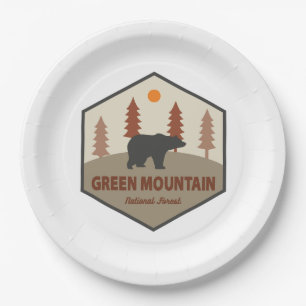 Green Mountain National Forest Bear Paper Plate