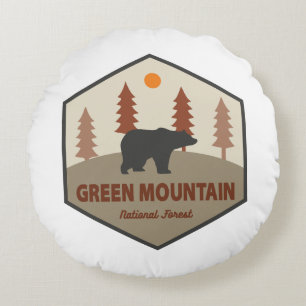 Green Mountain National Forest Bear Round Cushion