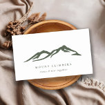 Green Mountain Sketch silhouette Climbing Camping Business Card<br><div class="desc">For any further customisation or any other matching items,  please feel free to contact me at yellowfebstudio@gmail.com</div>