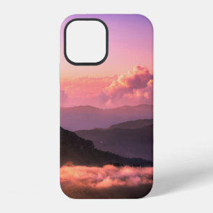 GREEN MOUNTAIN SURROUNDED BY CLOUDS iPhone 12 CASE