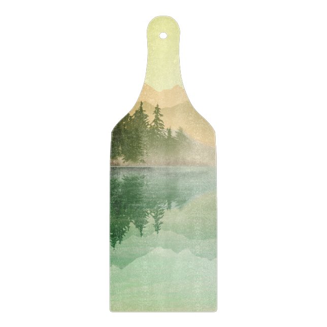 Green Mountains and Forest Landscape Cutting Board (Front)
