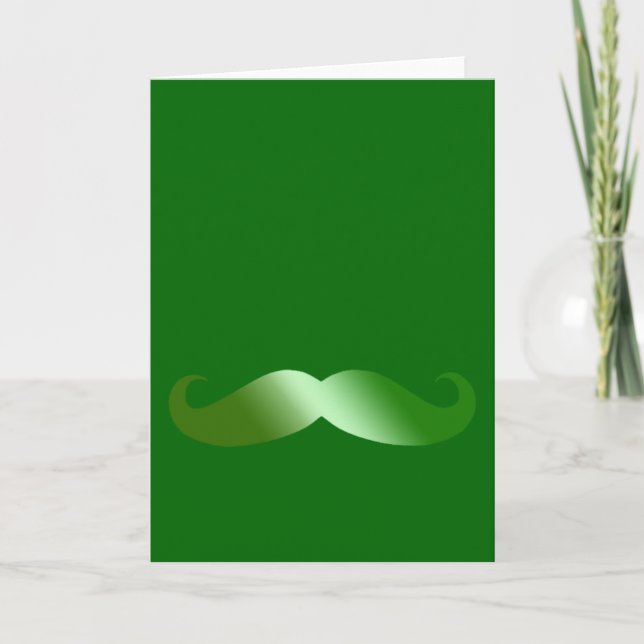Green Moustache Irish Moustache Card (Front)