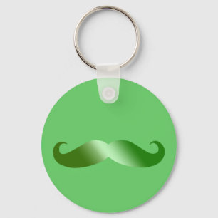 Green Moustache Irish Moustache Key Ring