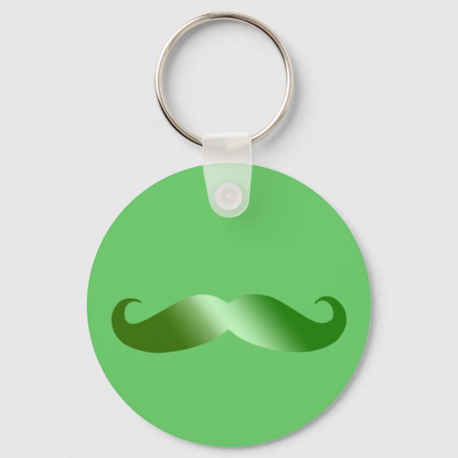 Green Moustache Irish Moustache Key Ring (Front)