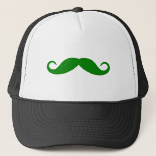 Green Moustache Trucker Hat