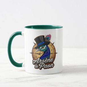 Green Mug "Arsène le Paon"