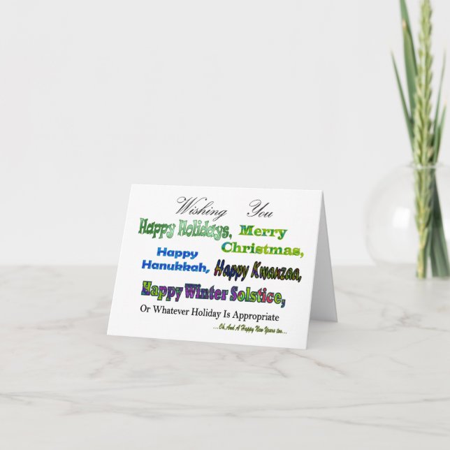 Green Multi holiday greetings (Front)