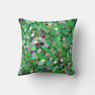 GREEN Multicolored Garden Pattern  Cushion