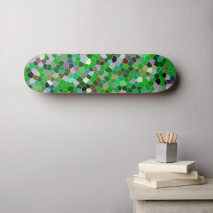 GREEN Multicolored Garden Pattern Skateboard