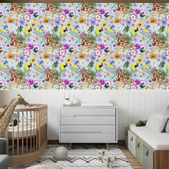 Green Mushroom Dragon Fantasy Flowers Wallpaper (Creator Uploaded)