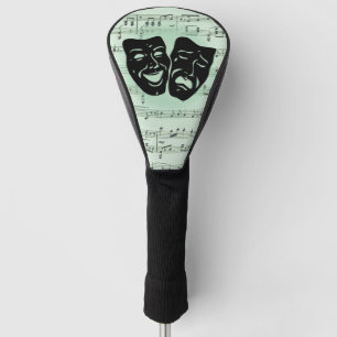 Green Music and Theatre Greek Masks Golf Head Cover