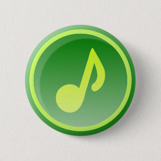 green music icon 6 cm round badge