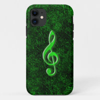 Green Music Note Symbol iPhone 5 Case