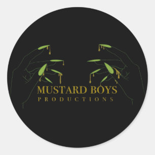 green nail Mustard Boys Productions sticker