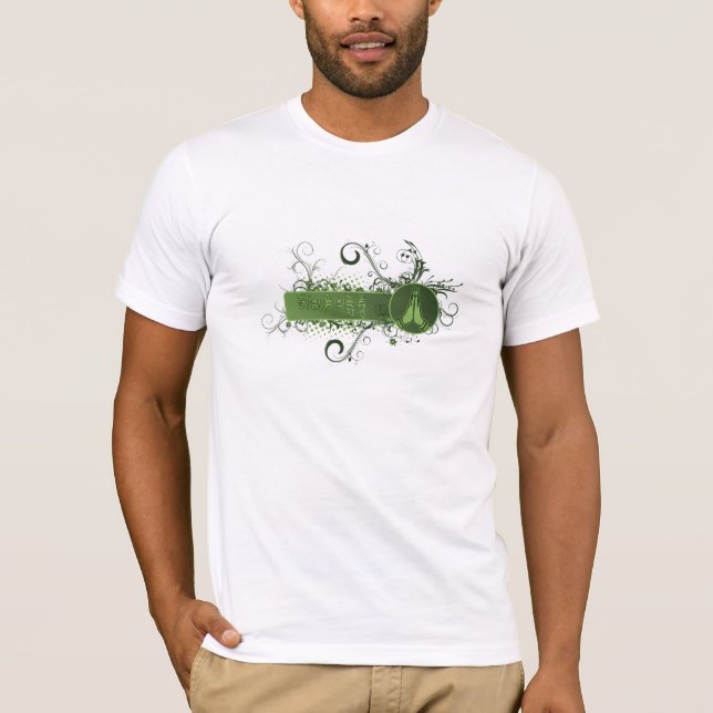 Green Namaste Tibetan T-Shirt (Front)