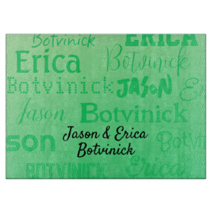 Green Name Challah Board