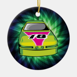 Green Nascar Ceramic Tree Decoration