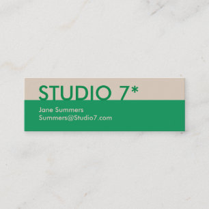 Green - Natural Series Mini Business Card