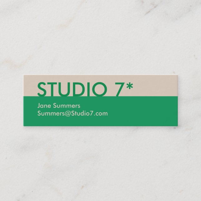 Green - Natural Series Mini Business Card (Front)