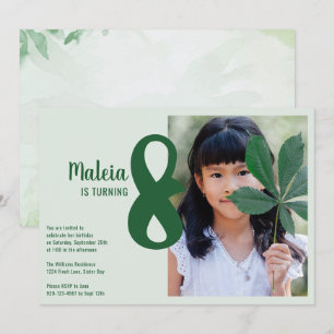 Green Nature Birthday Party Invitation