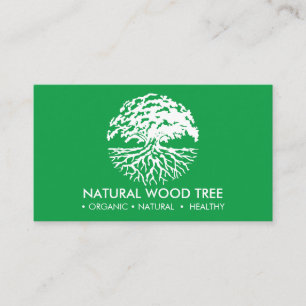 Green nature Forest tree Business Card