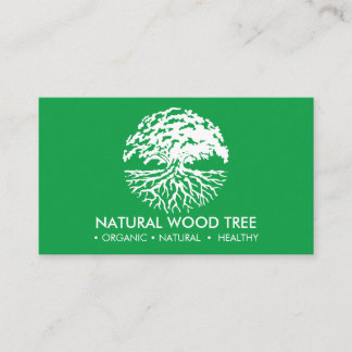 Green nature Forest tree Business Card