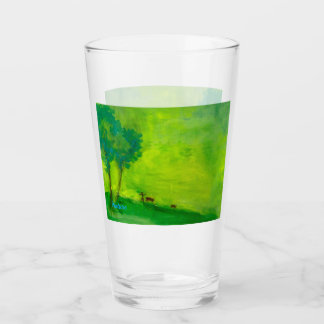 Green nature Glass Cup