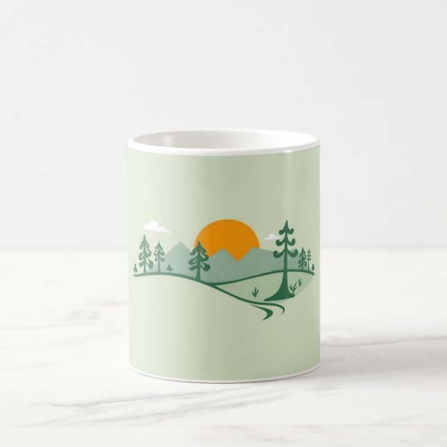 green nature mug (Center)