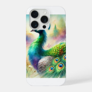 Green necked peafowl 120924AREF136 - Watercolor iPhone 15 Pro Case