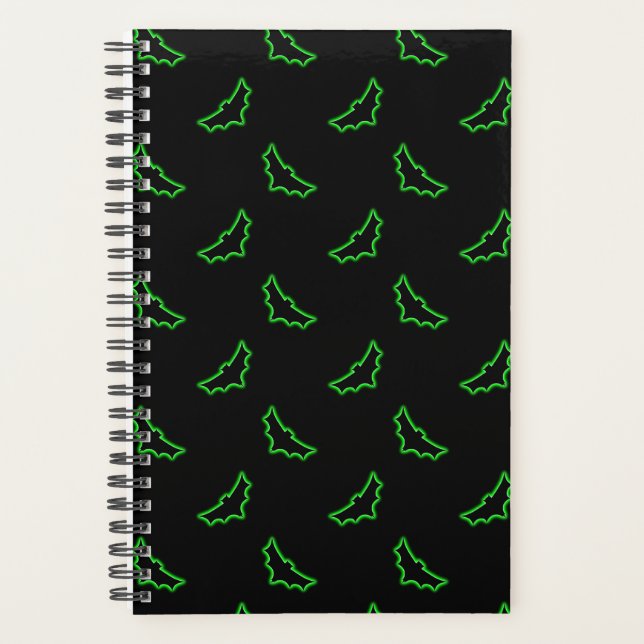 Green Neon Bats Planner (Front)